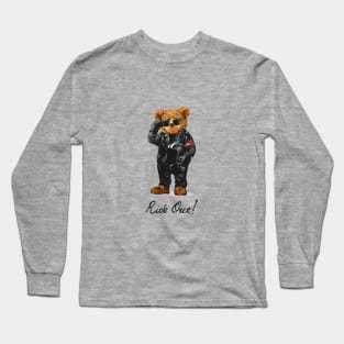 Cute bear design "Ride out" Long Sleeve T-Shirt